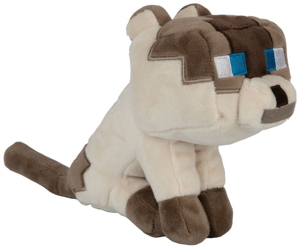 minecraft happy explorer cat plush